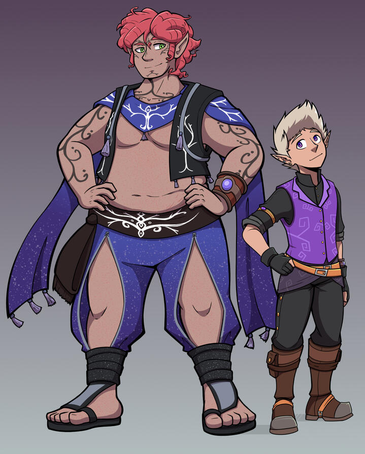 Osprey and Opus in fancy outfits, ready to attend a Feywild wedding. ✦ Collab w/ TsunamiCoRyan