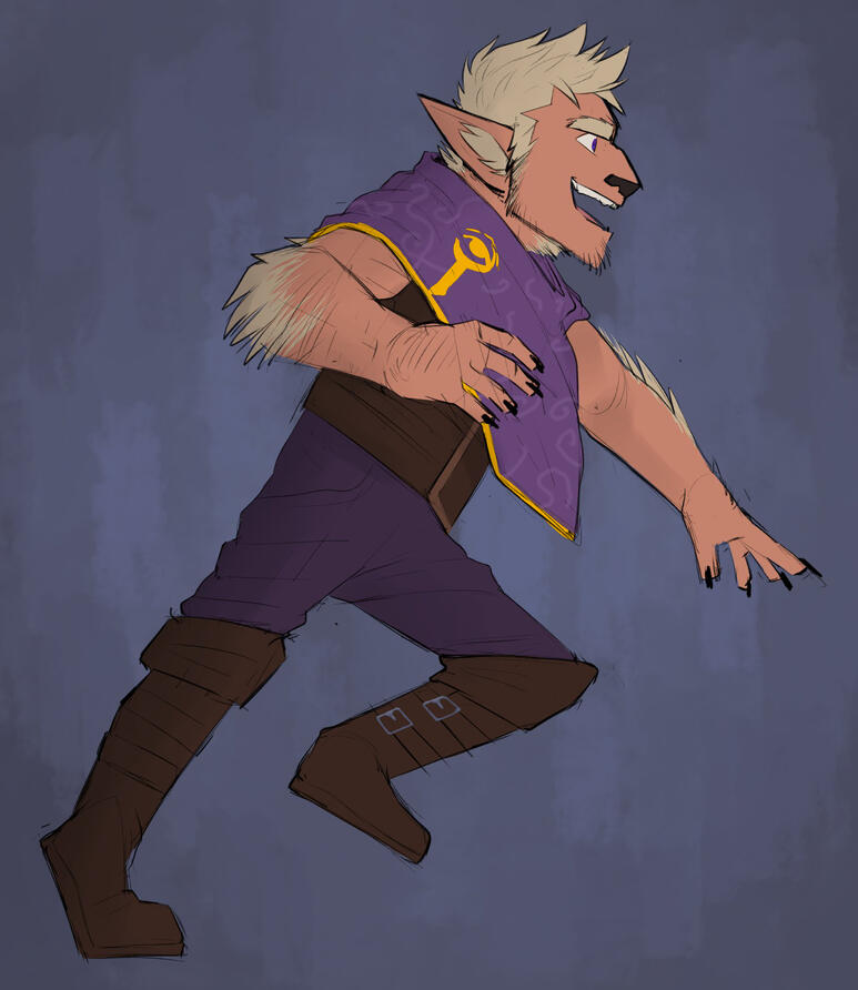 Doodle of Opus as a werecreature. ✦ Done by Racesolar, edits by me