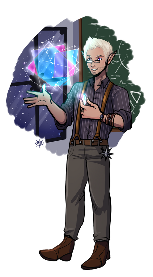 Professor Opus giving a lecture on Lux Asterum Phari, Starlight Magic. ✦ Done by Remi