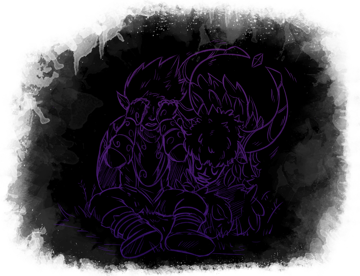 Opus struck with grief as Steel Defender Magnum tries to console them. ✦ Collab w/ Orion