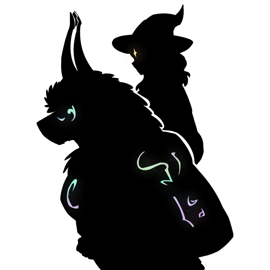 The silhouettes of Magnum carrying Kari Loregit. ✦ Collab w/ TsunamiCoRyan