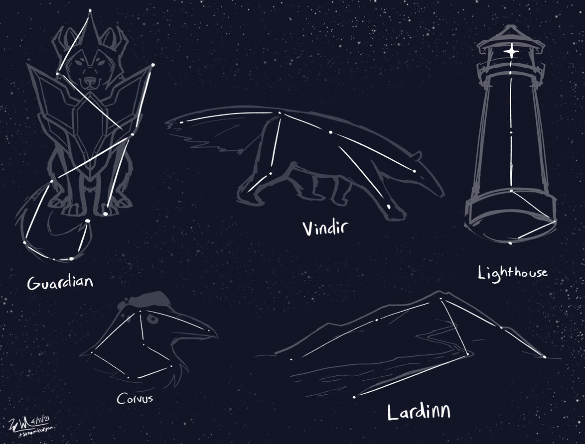 The various constellations that bless Ákos Kalnath. ✦ Collab w/ TsunamiCoRyan