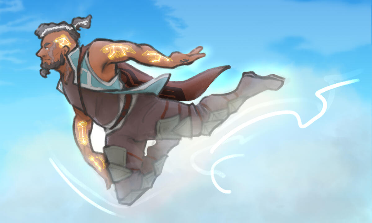 Ákos using magic to soar through the skies. ✦ Collab w/ Cyan